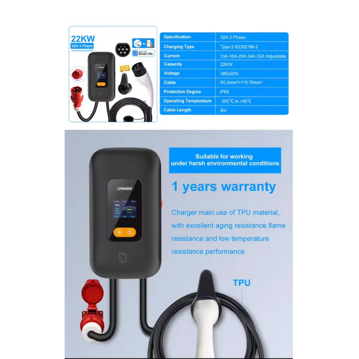 AC CHARGER 22KW TYPE 2