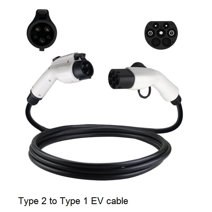 Type 2 to Type 1 Cable - Single Phase 32A