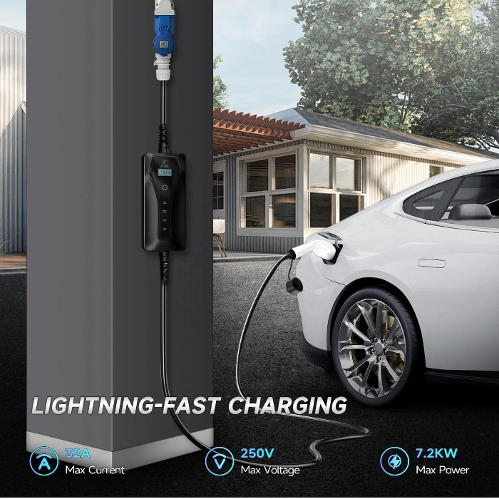 GBT Portable EV Charger, 7kw, 5m